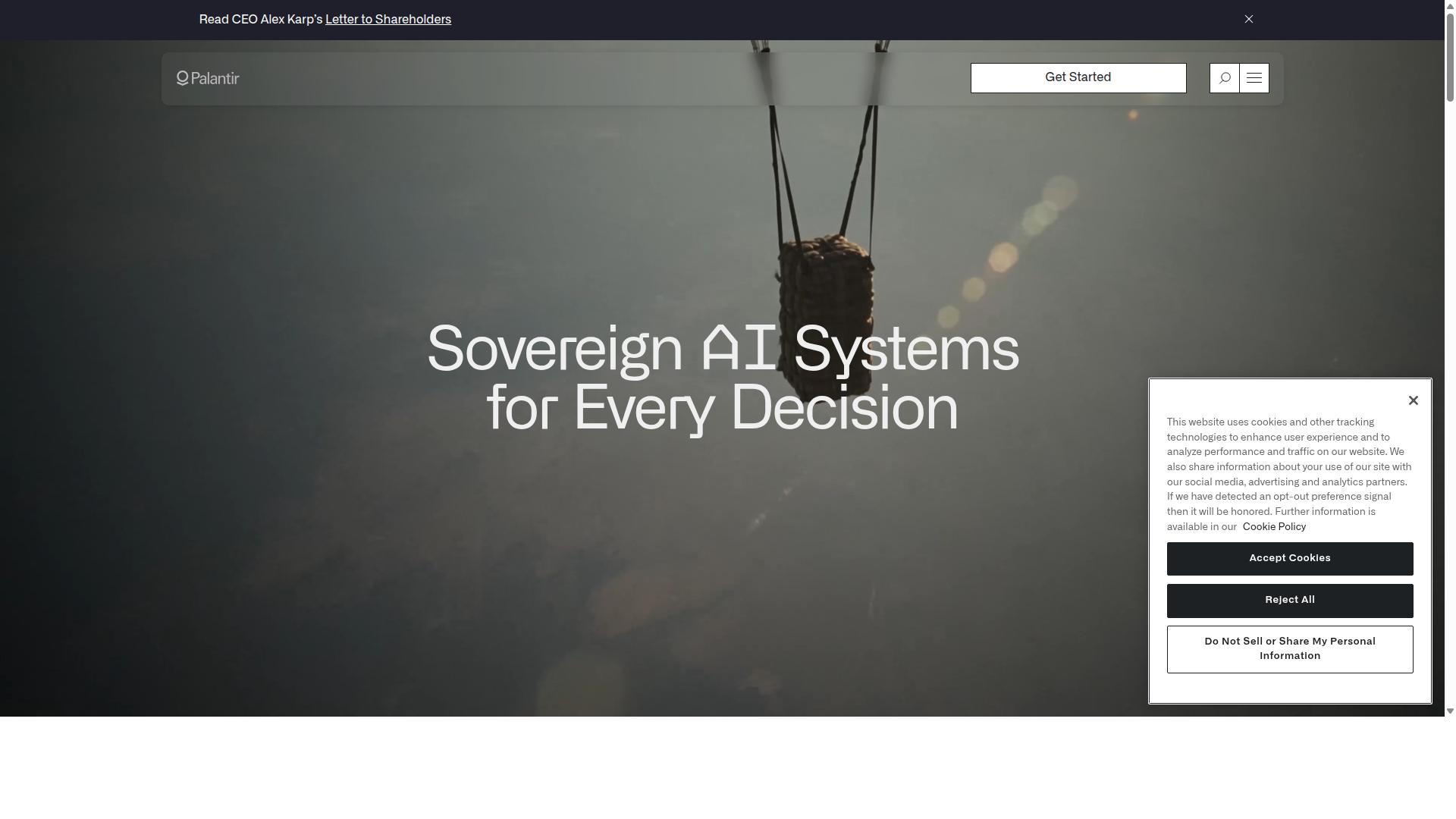 Palantir website